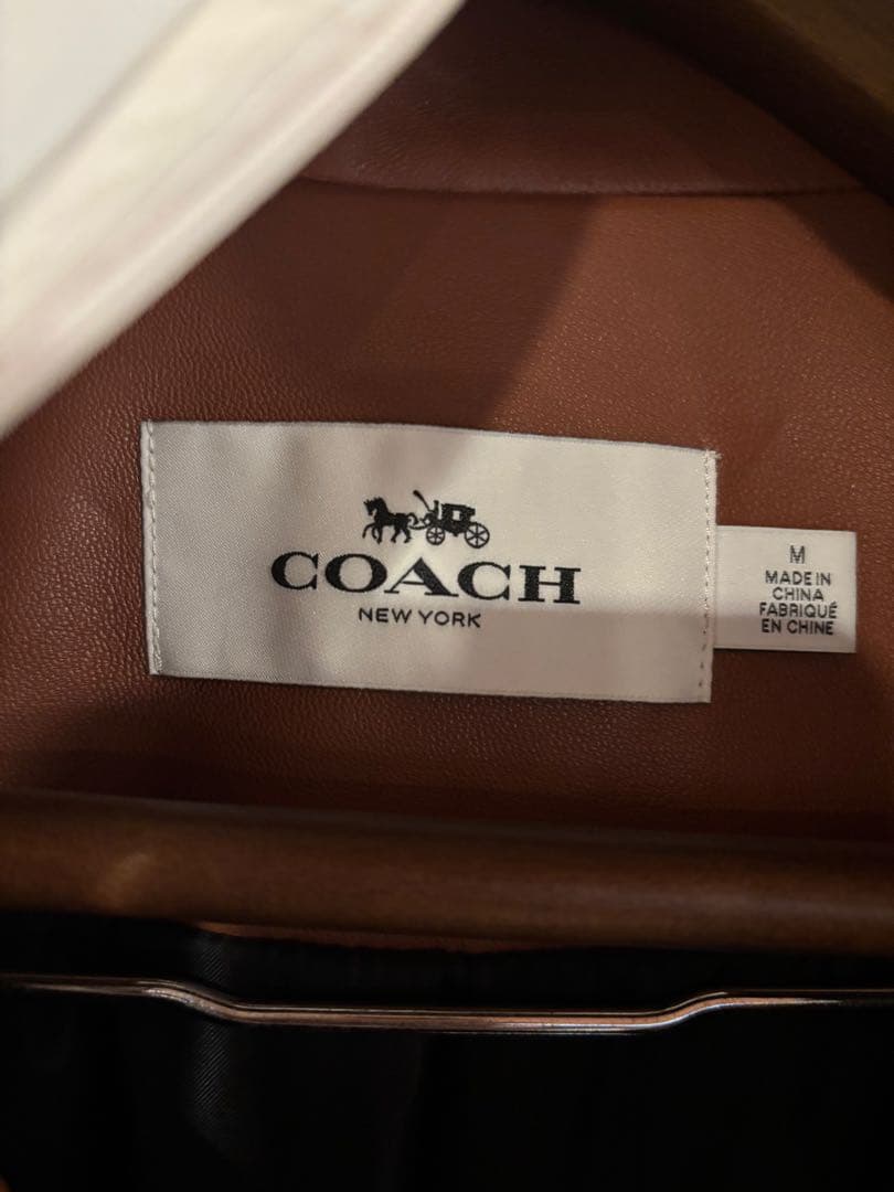 コーチ　COACH レザージャケット　ライダースジャケット　キャメル