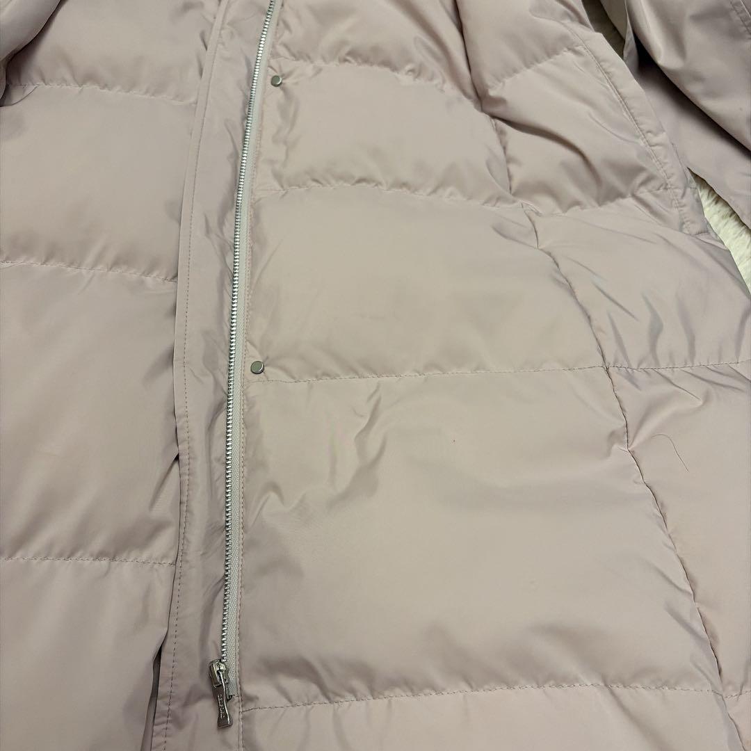 セルフォード　フードリボンロングダウンコート　ピンク　サイズ38（M相当）