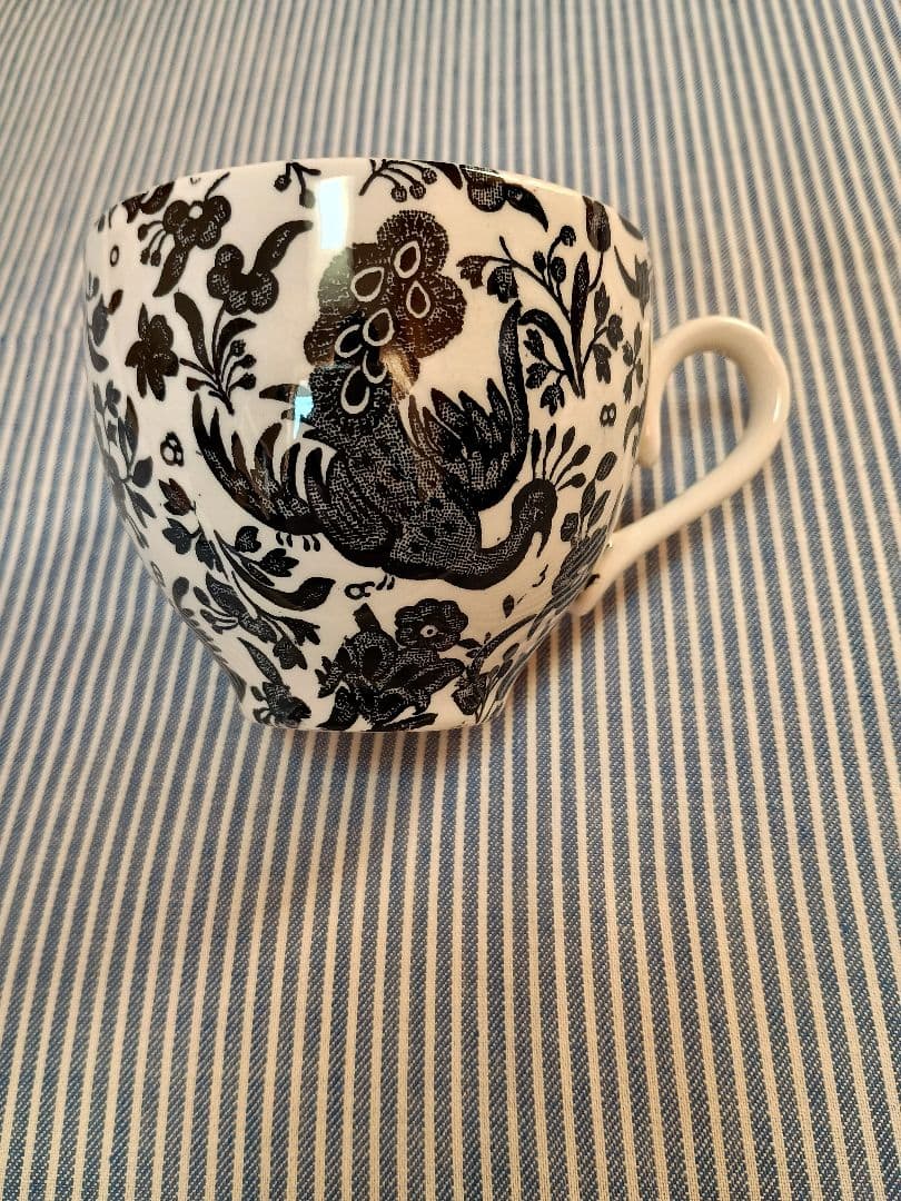 バーレイ ブラック リーガルピーコック カップ＆ソーサー+サンドイッチプレート