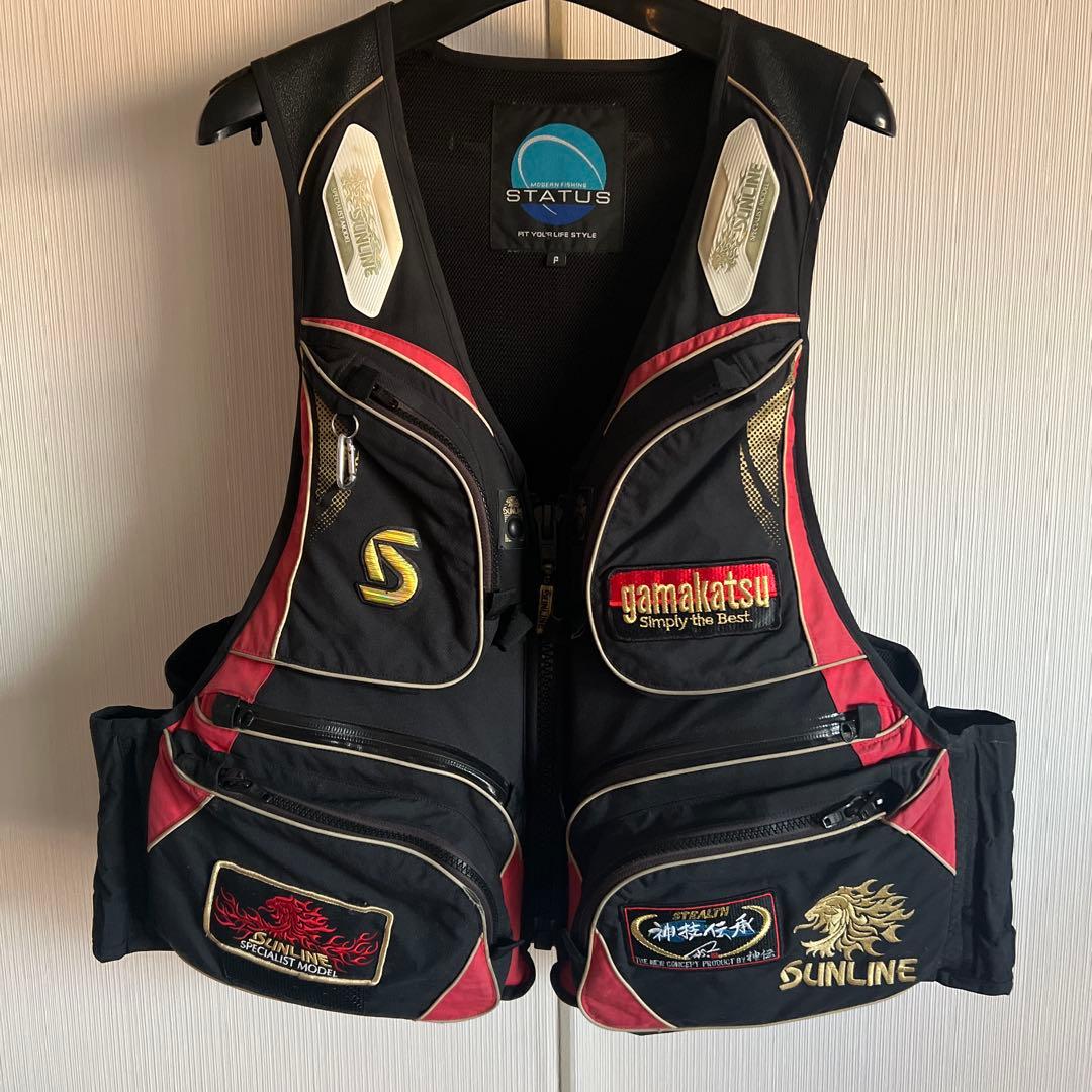 サンライン ステータスHGフローティングベスト(がまかつ MST 釣武者松田稔)