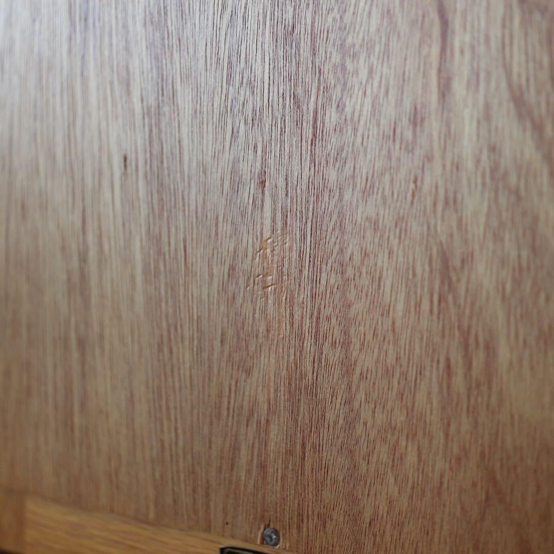 【ヴィンテージ】木製フレーム ウォールミラー（hikari製）面取り鏡面