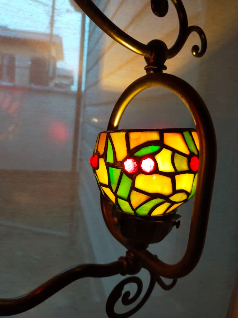 ステンドグラスランプ（フクロウ幸運）