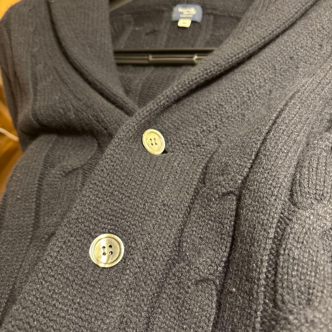 鎌倉シャツ ショールカラーケーブルカーディガン ウールカシミヤ（7ゲージ）