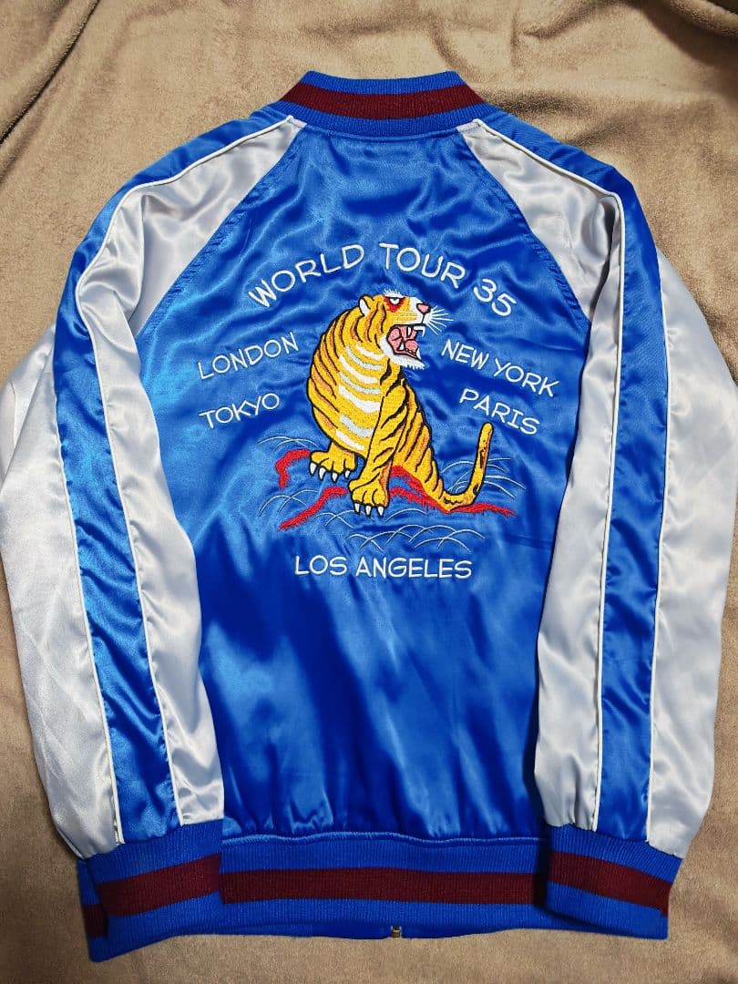 STUSSY Japan 虎 日本限定 スカジャン vintage サテン 青