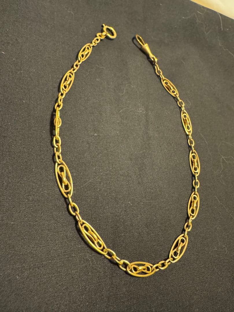 フランス　アンティーク　金バリ　立体感あるチェーン②