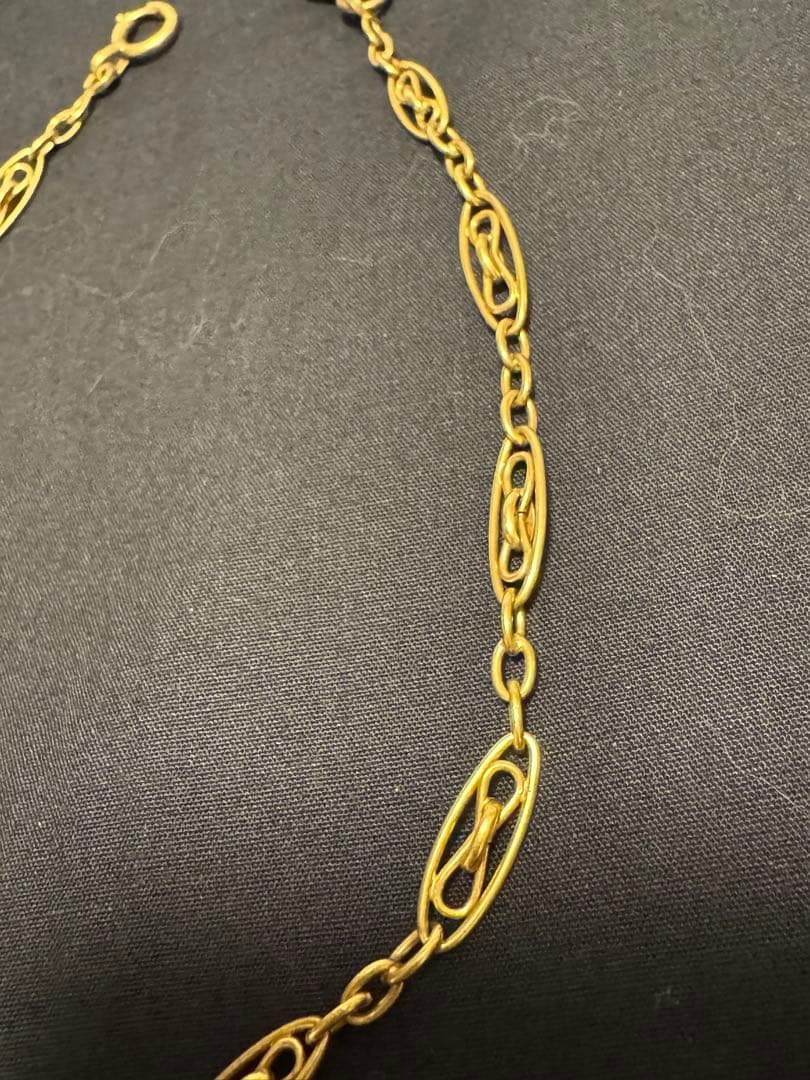 フランス　アンティーク　金バリ　立体感あるチェーン②