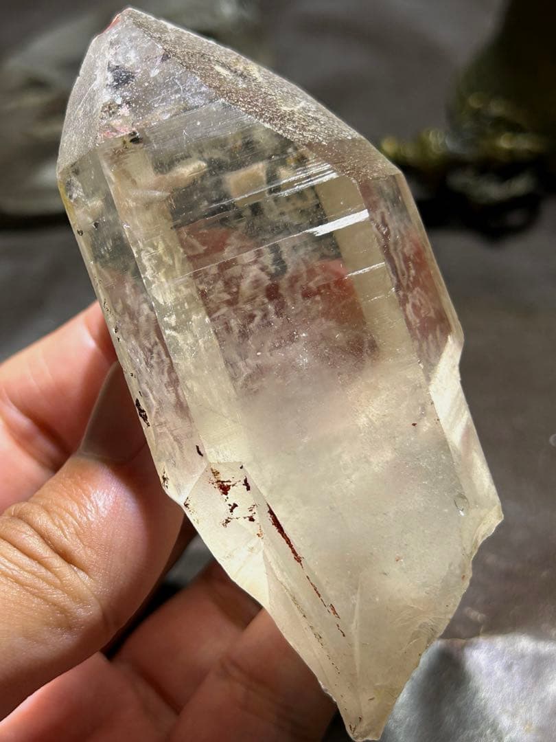 ☆別格高級品！マニカラン　ファントムクォーツ　水晶　原石　来福開運秘宝③