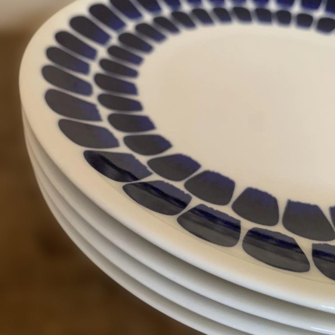 アラビア トゥオキオ プレート コバルトブルー20cm 4枚セット