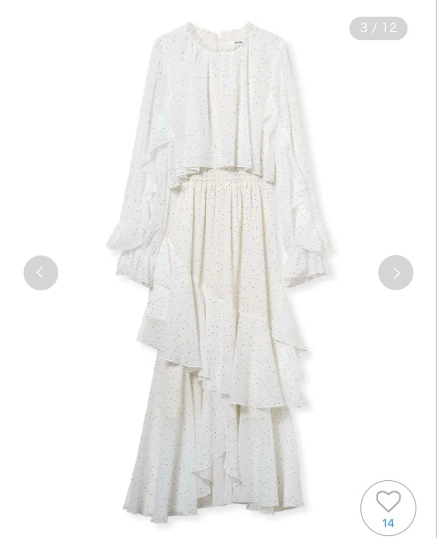 SNIDEL ブラウスレイヤードフリルワンピース