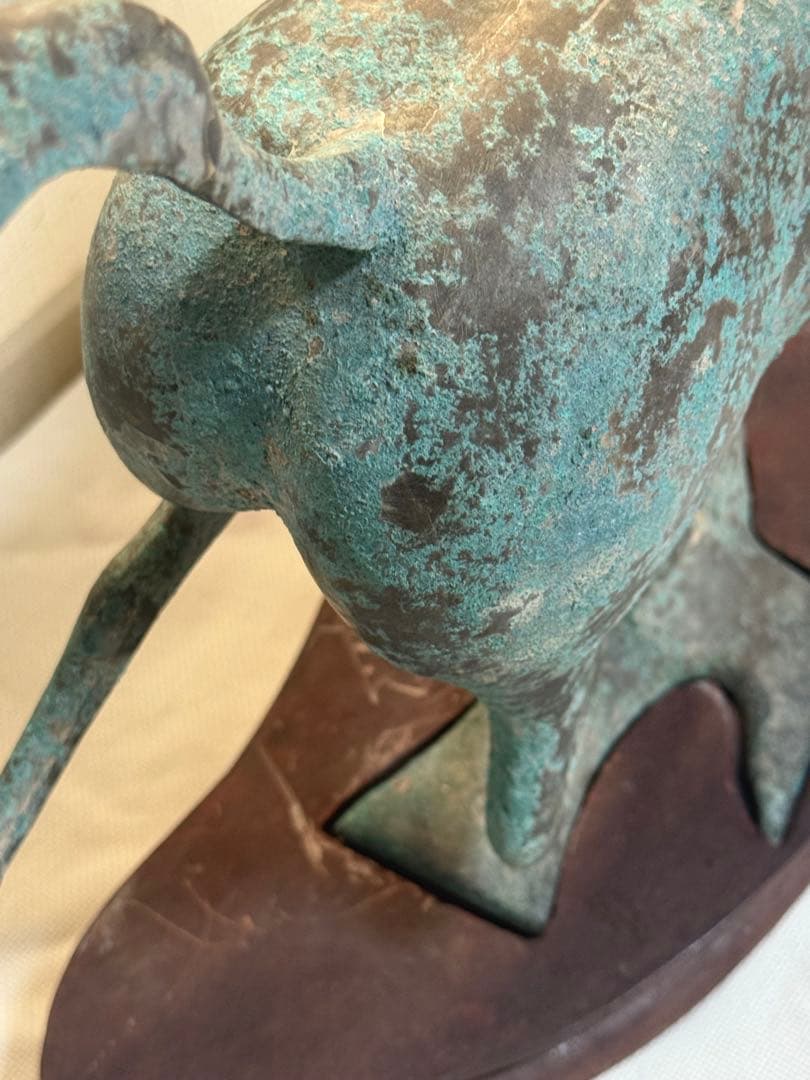 中国　青銅器　馬　台付　古代銅器　送料込み251101