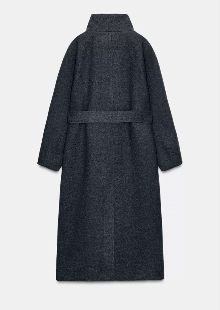 W*y様 ZARA ソフトハイネックベルトコート　ロング　コート