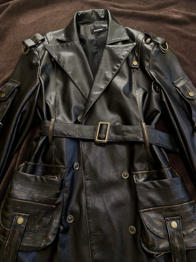 が*す様 00s ロングコート　レザー　ヴィンテージ　パンク　お兄系　archi