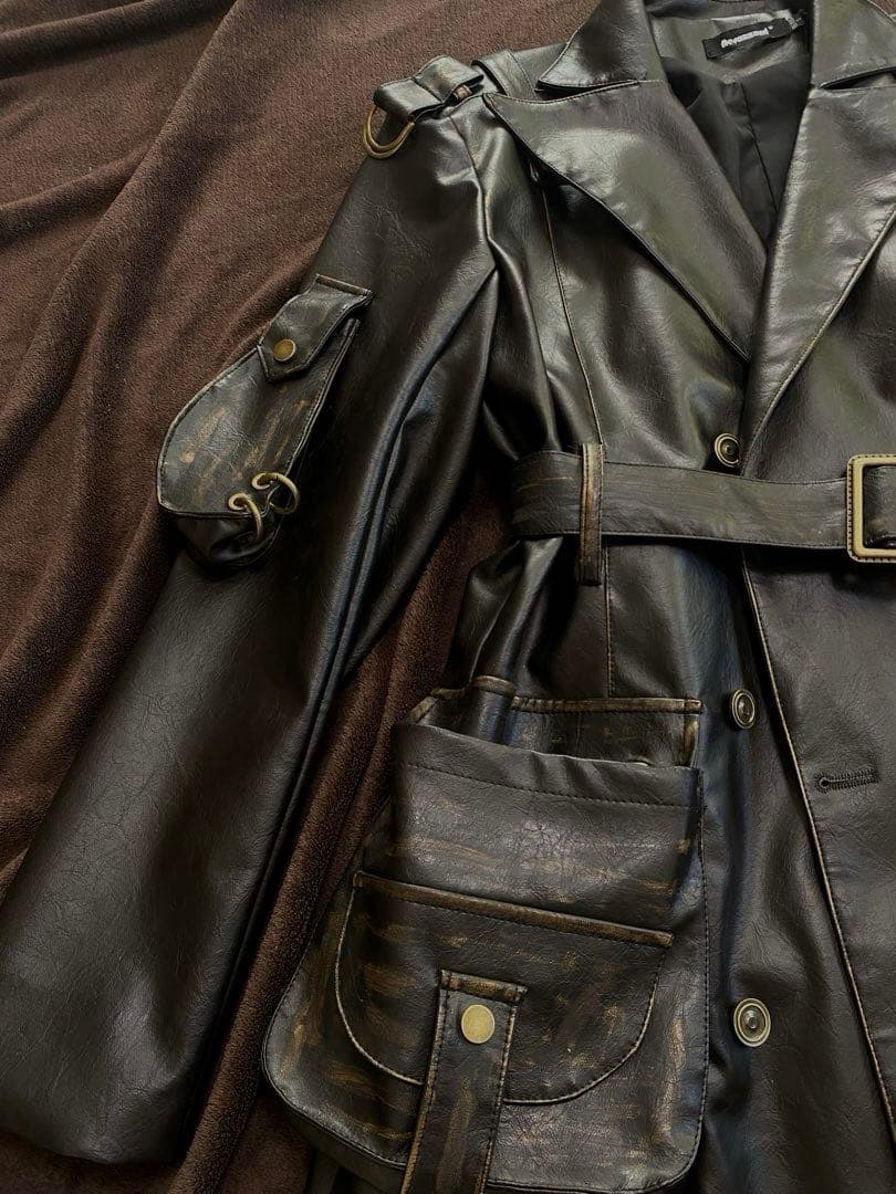 が*す様 00s ロングコート　レザー　ヴィンテージ　パンク　お兄系　archi