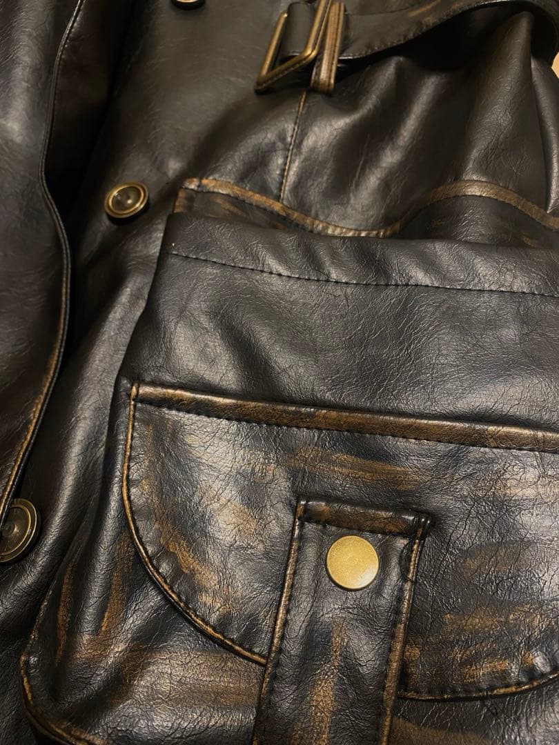 が*す様 00s ロングコート　レザー　ヴィンテージ　パンク　お兄系　archi