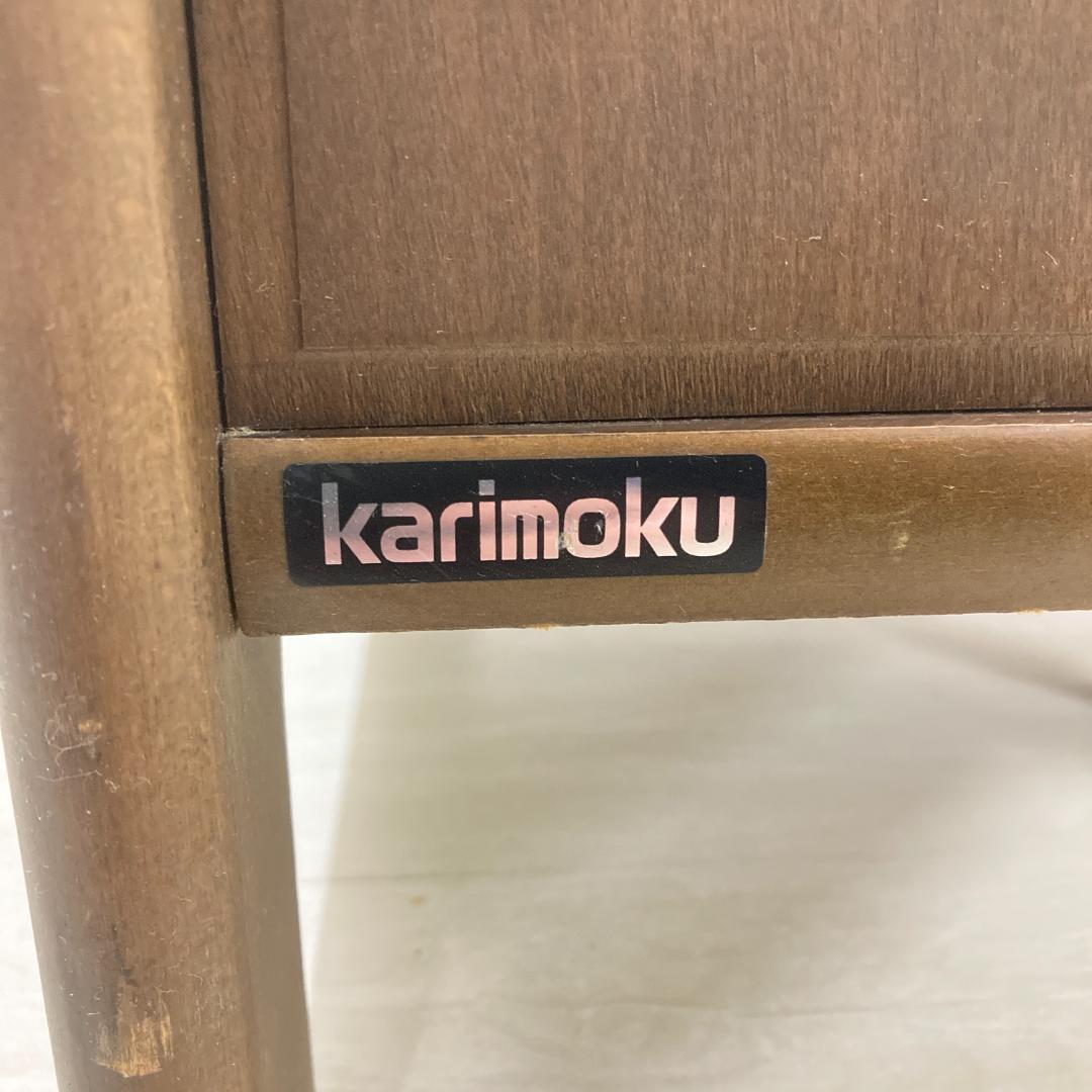 【カリモク】コーナーキャビネット　ラック　棚　収納　木製