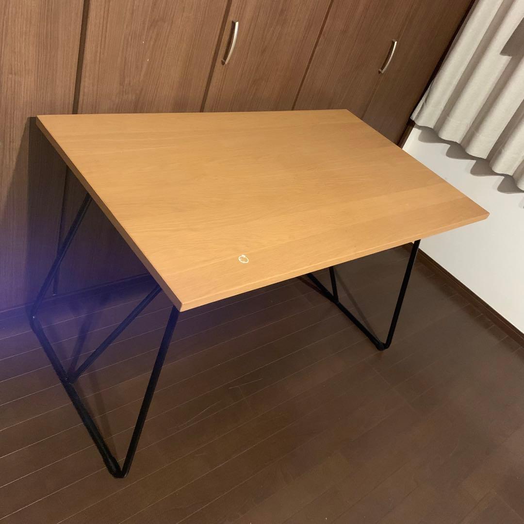 無印良品　オーク材折り畳みテーブル　120cm x 70cm