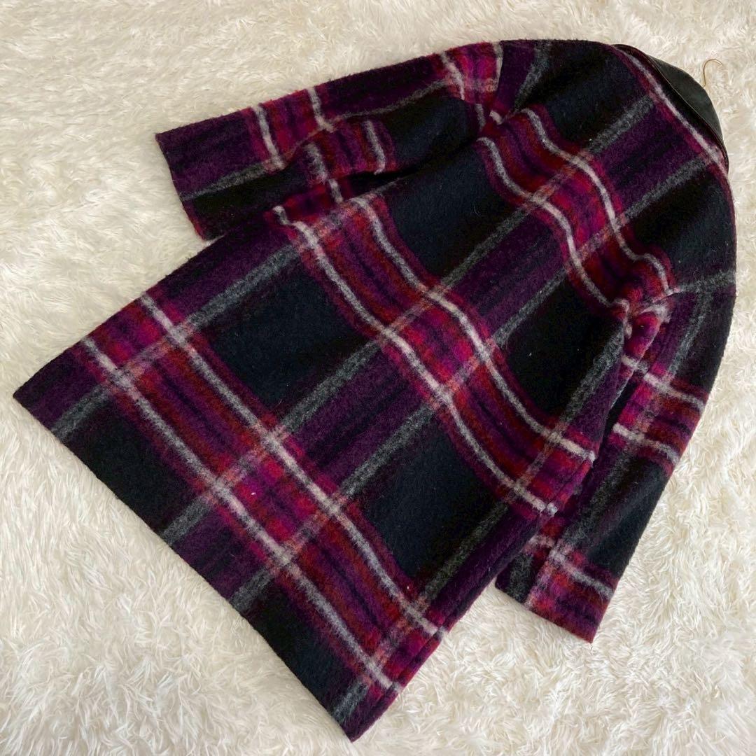 DIESEL チェック柄コート ピンク XS オシャレ カジュアル