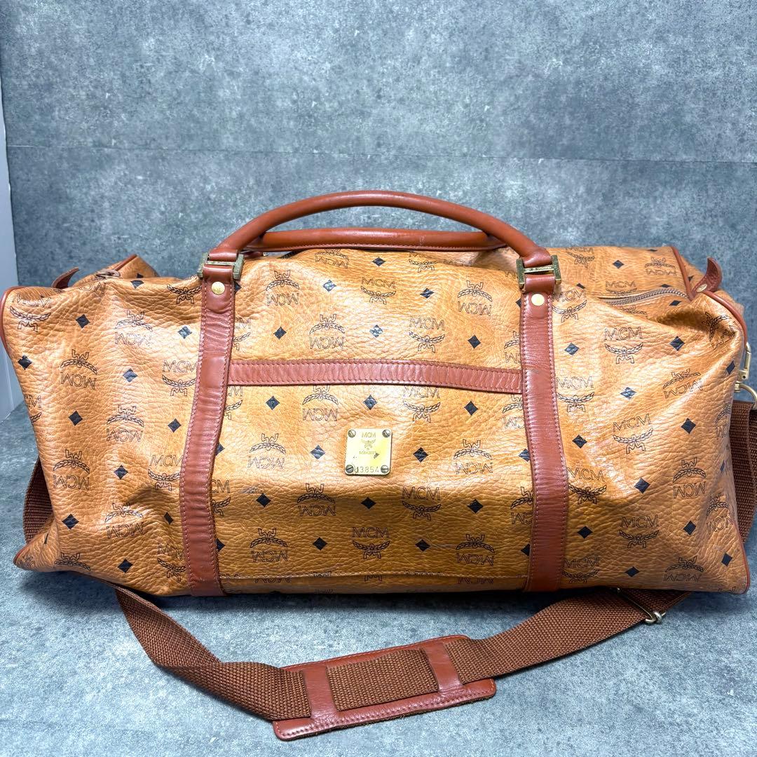 MCM ボストンバッグ 2way ヴィセトス柄 レザー 大容量 旅行バッグ