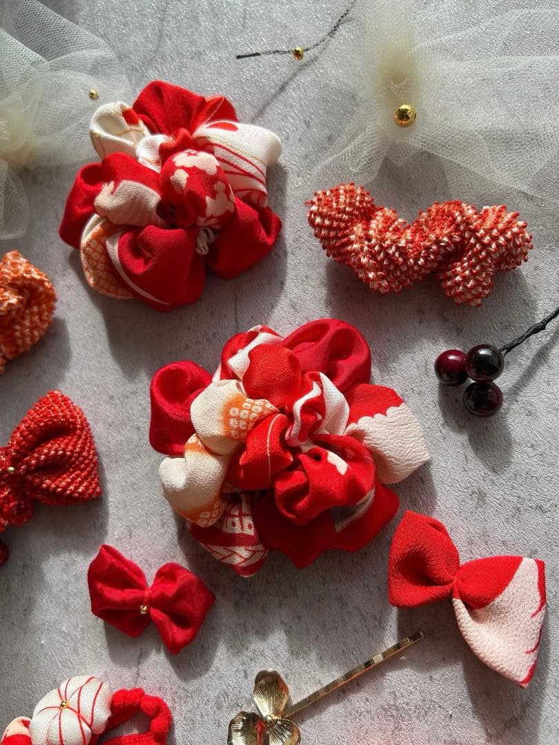 ゆ*は様 七五三　七五三髪飾り　ヘッドドレス　着物髪飾り　リメイク髪飾り　030