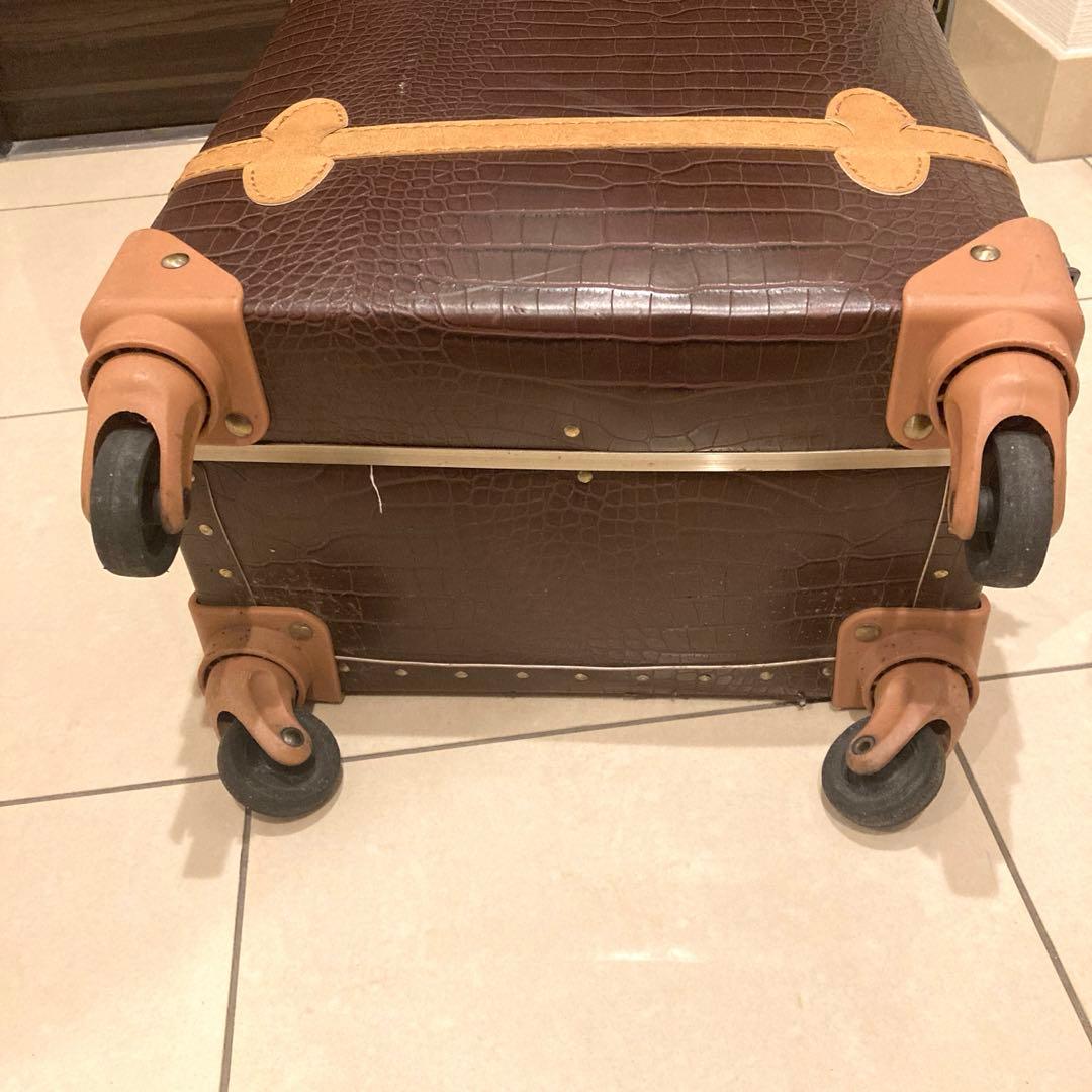 美品スーツケース　ブラウン合皮レザー