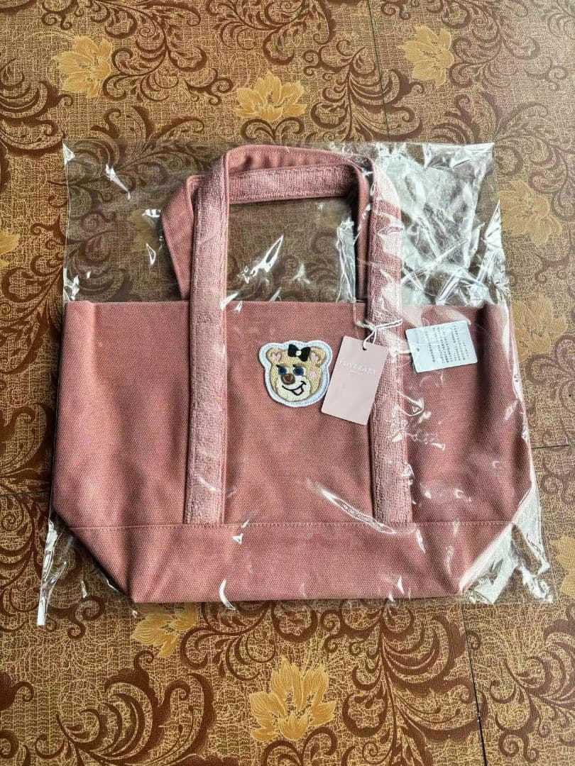 オールドテディガール ワッペントートバッグ ピンク【小】