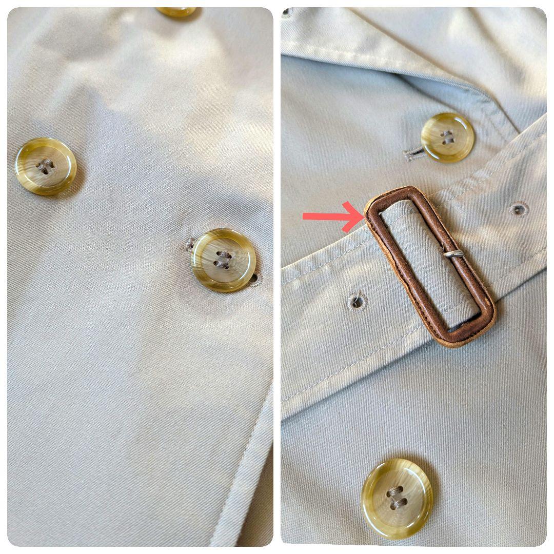 バーバリー トレンチコート ベージュ系 ノバチェック柄 ベルト付き ダブル