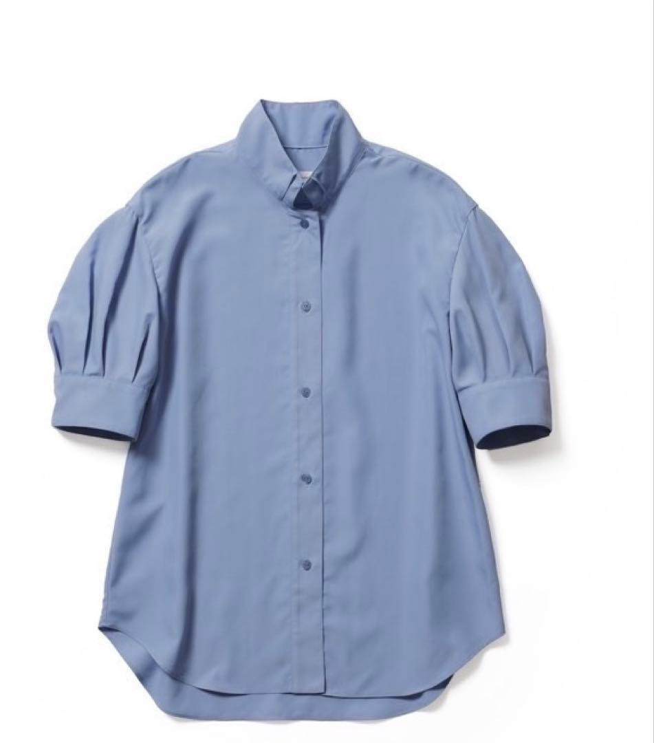 cccmalie ライトブルー 半袖シャツ　スカーフブラウス