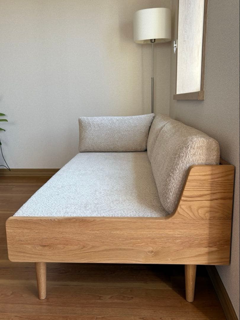 Re:CENO product 2人掛けソファ Lys ナチュラル ブークレ 右