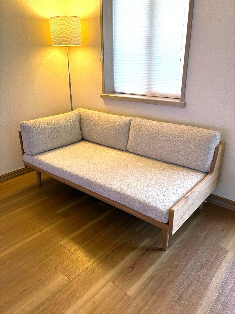 Re:CENO product 2人掛けソファ Lys ナチュラル ブークレ 右