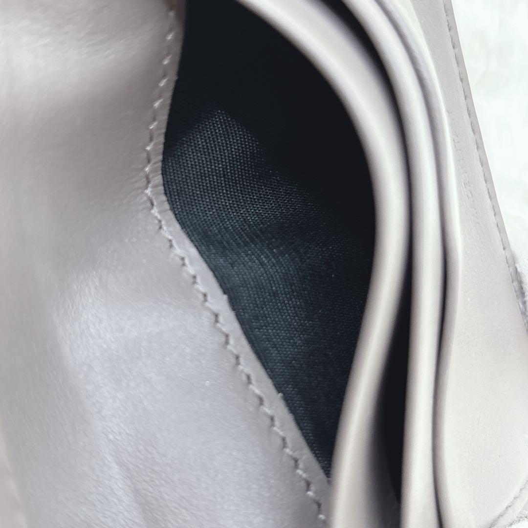 CELINE トリオンフ スモールフラップウォレット 三つ折り グレージュ