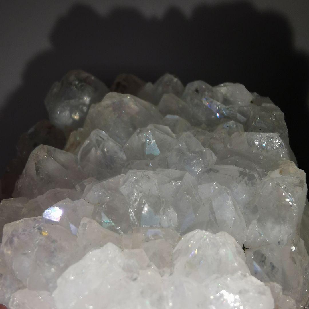 原石 天然レインボークオーツ アナンダライト クラスター 97g