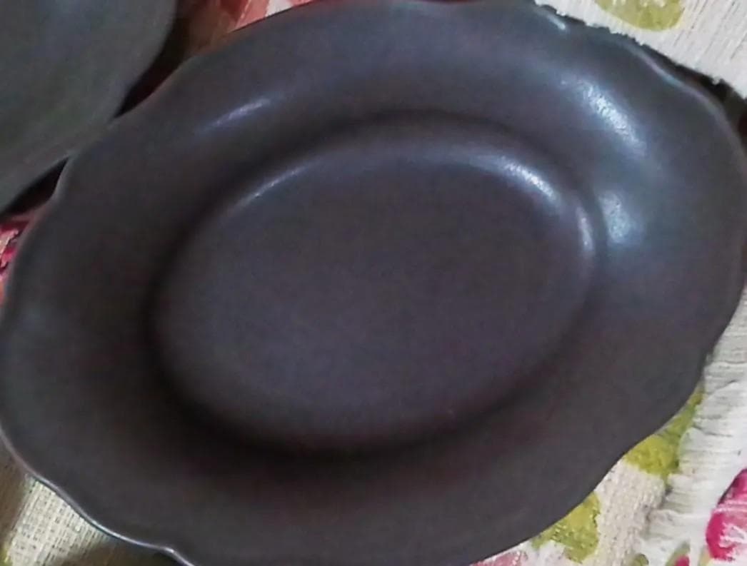 awabi ware 4点（黒3白1）カレー皿 あわびウェア 雲形