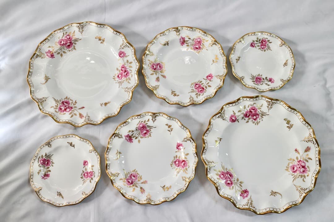 ロイヤルクラウンダービー ピンクストンローズ プレート6枚セット 小中大 皿
