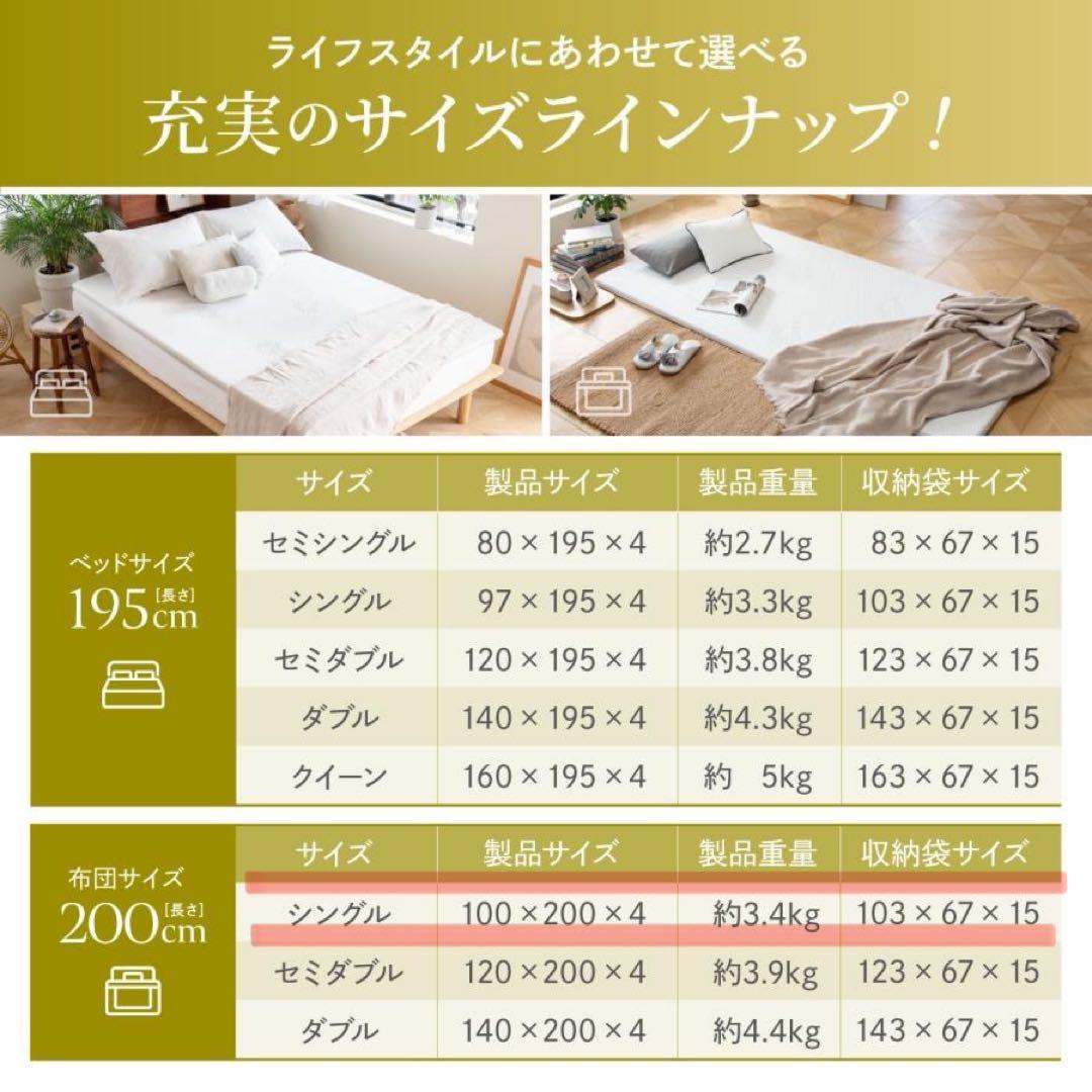 GOKUMIN 高反発マットレス シングル200cm