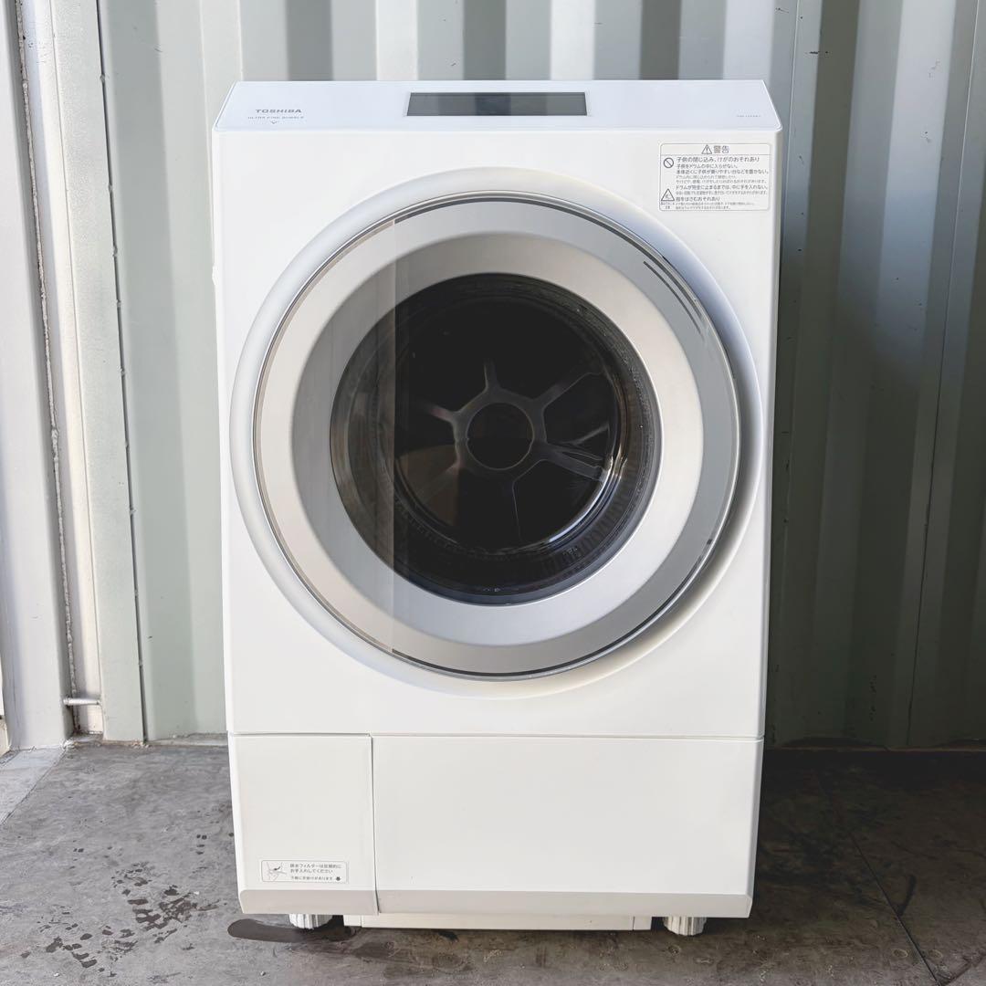 運搬取付無料！超美品ホワイト純正東芝ハイスペックドラム式洗濯乾燥機！完動品！