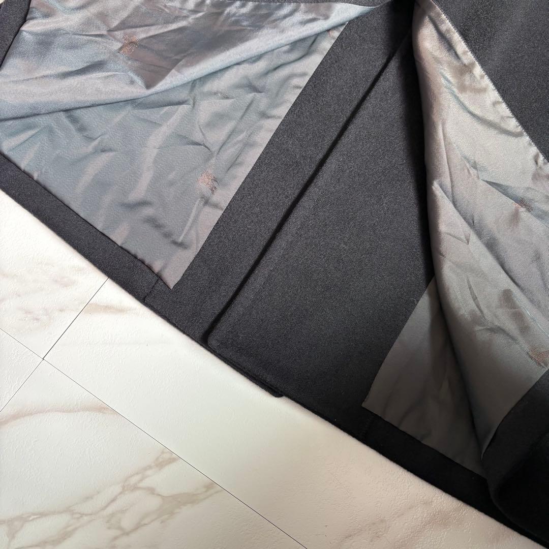 極美品◆バーバリー カシミヤ ステンカラー コート シャドーホース M 紺