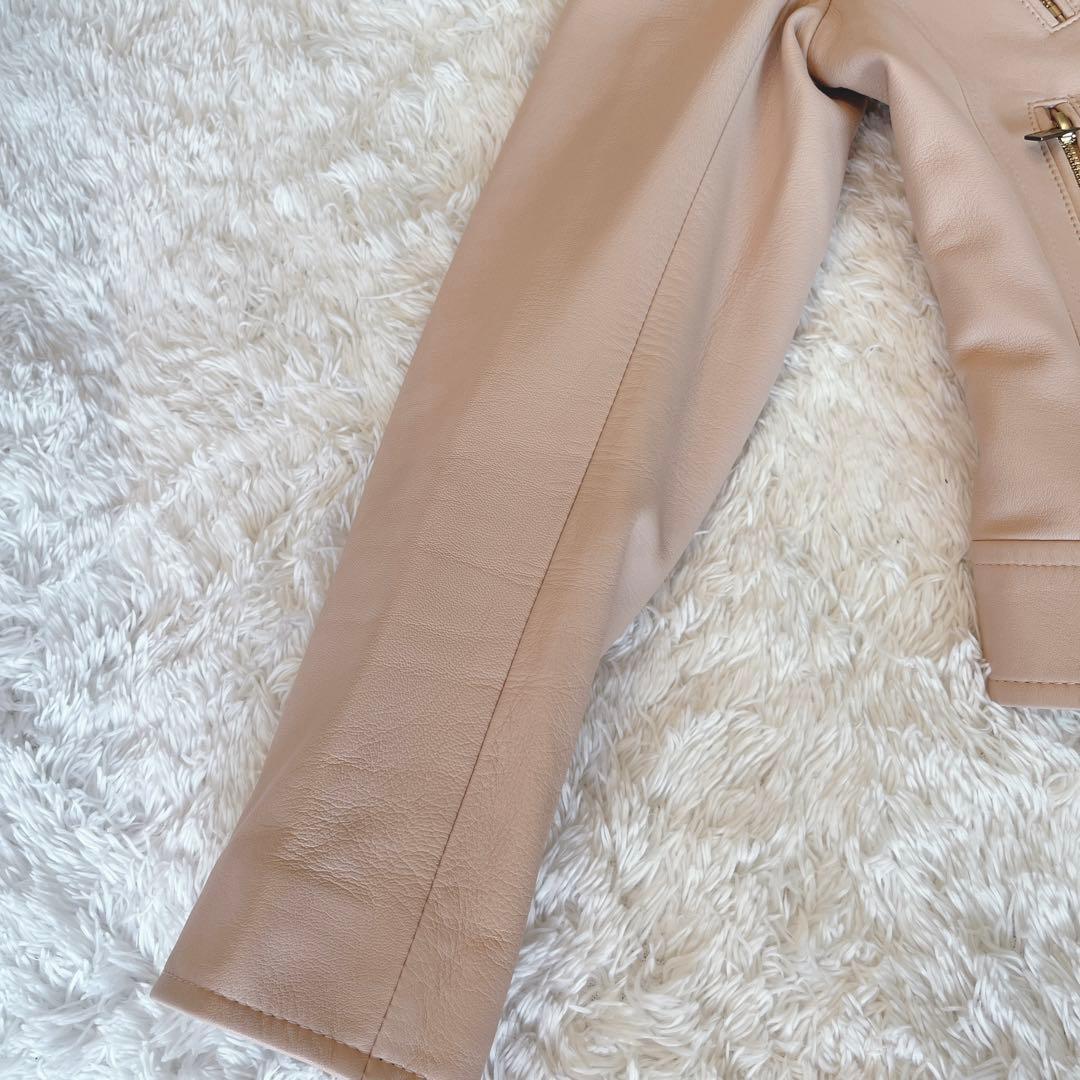 EPOCA エポカ　ダブルライダースジャケット　ラム革　未使用級✨希少ピンク