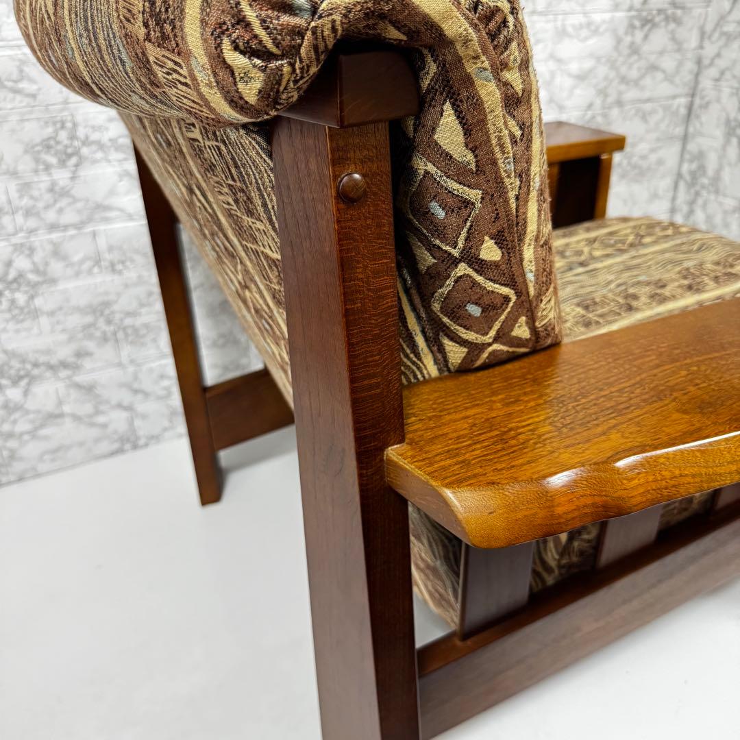 ①美品　KARIMOKU カリモク　シングルソファ　アームチェア　高級　国産家具