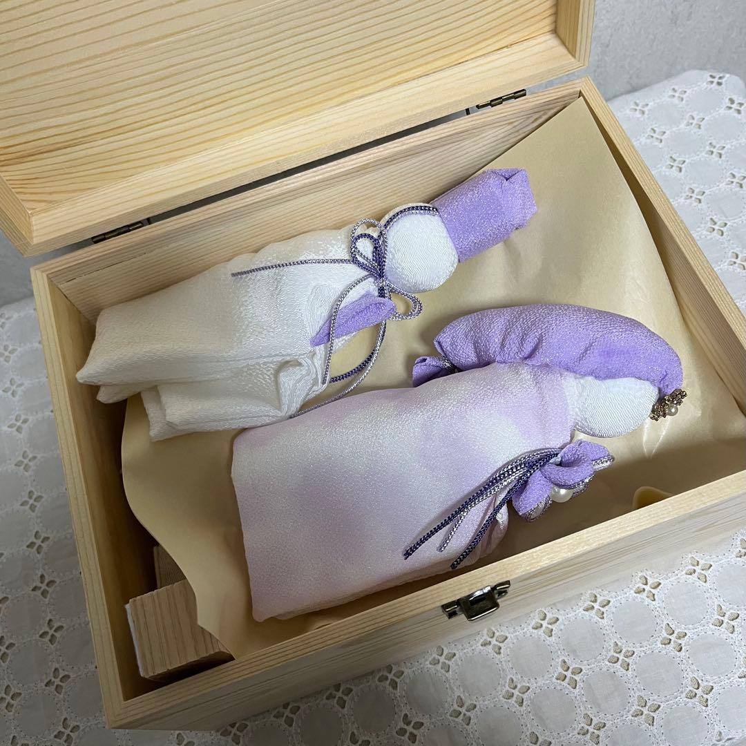 ひな人形／つまみ細工/淡藤カラー