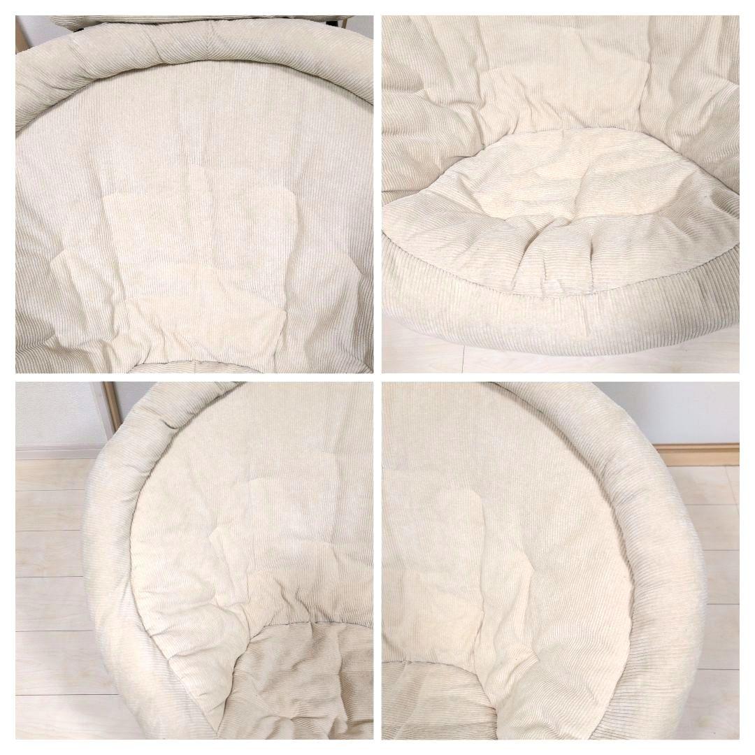 2way フォールディングチェア キャンバス ベージュ　　クッション付き