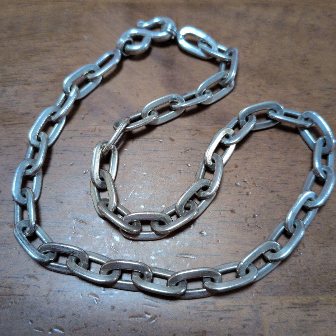 極太　シルバー リンクチェーン ネックレス