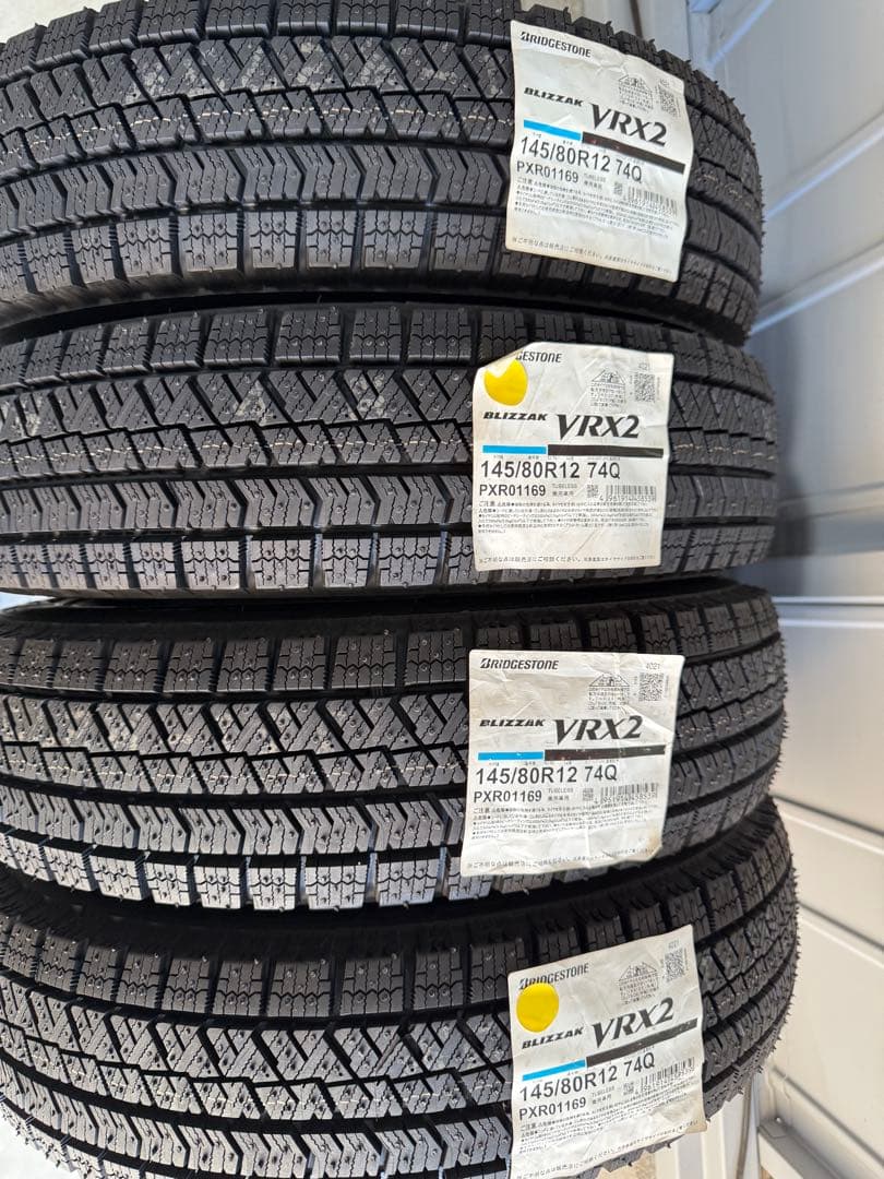 ブリザックVRX2 スタッドレスタイヤ 145/80R12 4本セット