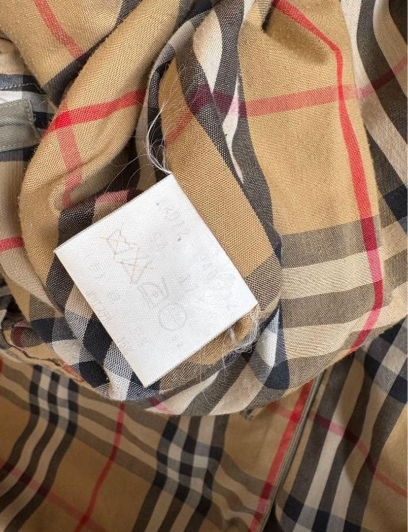 Erin　バーバリートレンチコート ノバチェックライナーカーキ ベルト