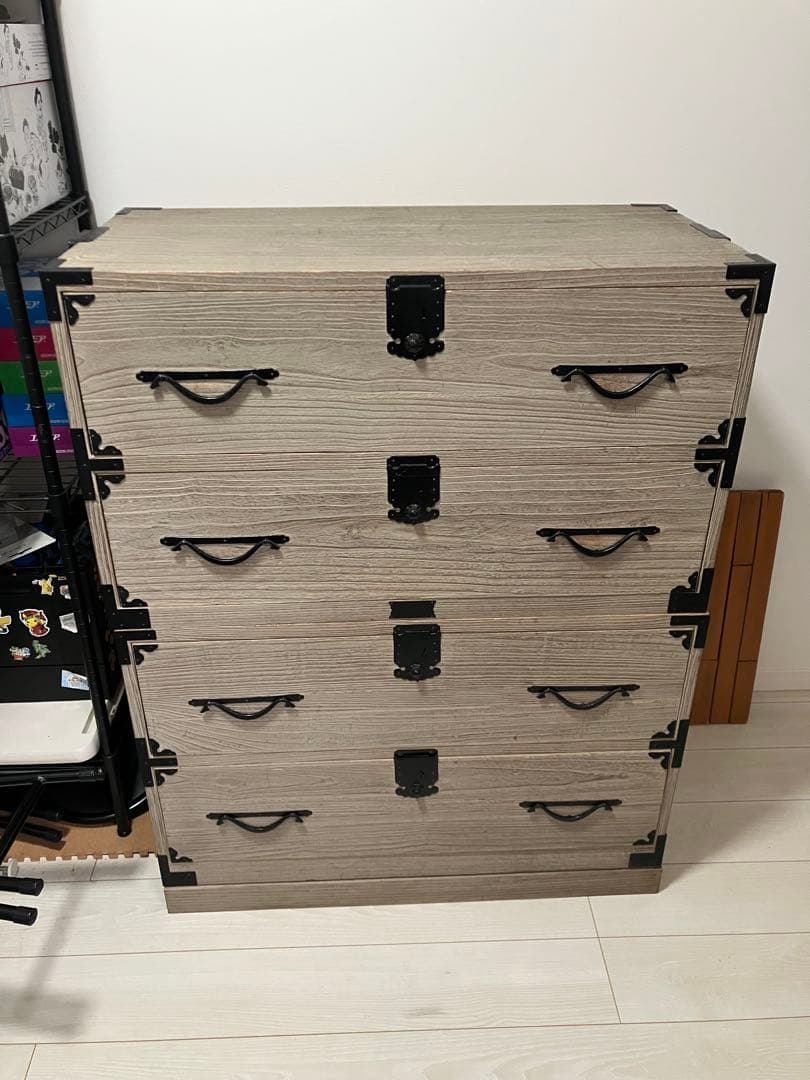 ①★希少★おしゃれ　大正時代　絹ダンス　和ダンス　和箪笥 収納家具【引取限定】