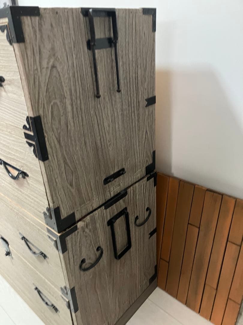 ①★希少★おしゃれ　大正時代　絹ダンス　和ダンス　和箪笥 収納家具【引取限定】