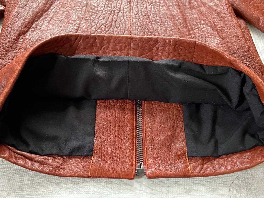 【JOSEPH】ジョゼフ レザージャケット36 ノーカラージャケット