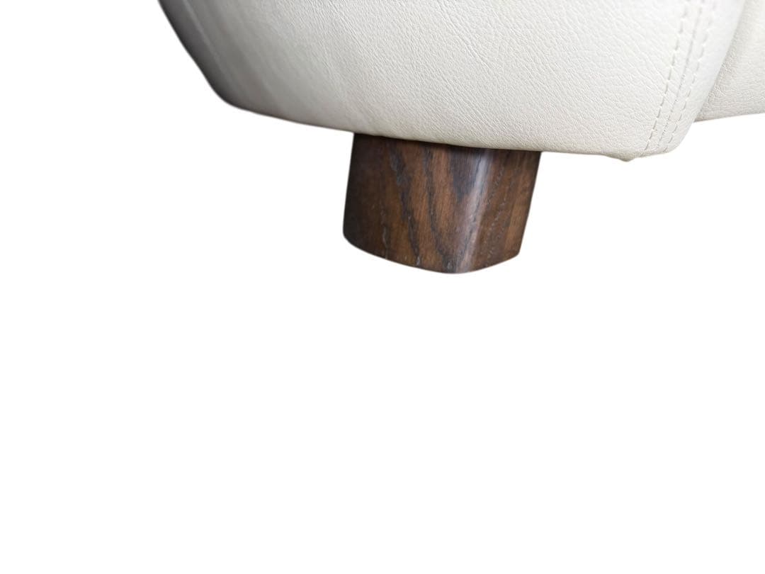 ◯カリモク karimoku アイボリー レザー 2人掛けソファ