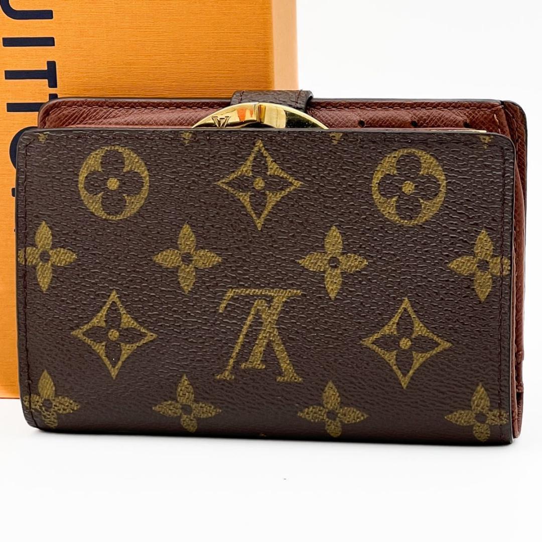 【美品】ヴィトン モノグラム ヴィエノワ 二つ折り がま口 財布 M61663
