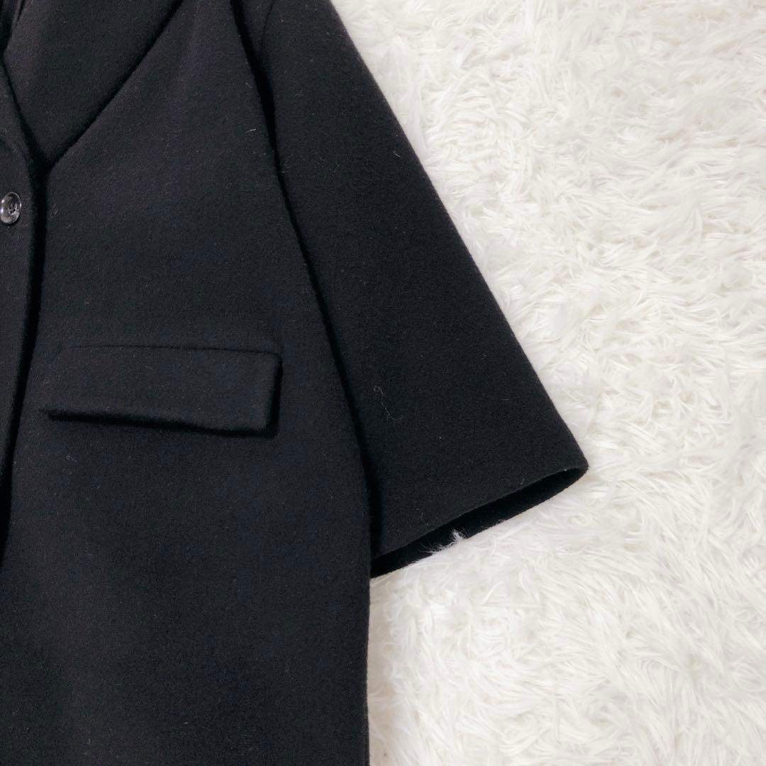 リムアーク　ワイドダブルブレストコート　チェスターコート　ブラック