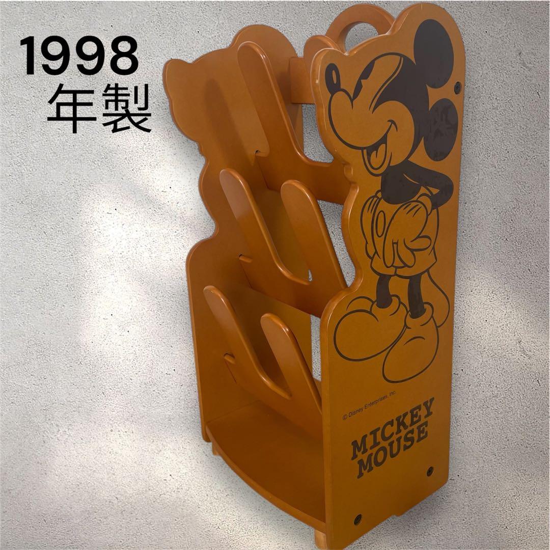 【希少】ディズニー　ミッキーマウス スリッパラック 木製　収納棚　玄関　レトロ